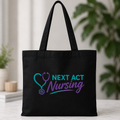 Next Act Nursing Canvas Tote Bag (Black)