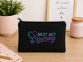 Next Act Nursing Canvas Zipper Pouch (Black)